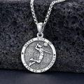 wholesale 925 Sterling Silver Volleyball Pendant Necklace Sport s for Women Girls-0-2