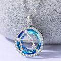 wholesale 925 Sterling Silver Blue Crystal Star Constellation Pendant Necklaces for Women Astrology Gifts-0-2