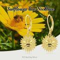 wholesale Gold Plated Bee Flower Leverback Earrings for Women 925 Sterling Silver Hypoallergenic  Idea-0-1
