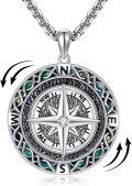 wholesale 925 Sterling Silver Viking Compass Pendant Norse Jewelry for Men Women Gifts -0-0