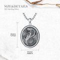 wholesale 925 Sterling Silver Cobra Snake Pendant Necklace-0-4