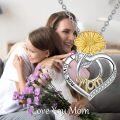 wholesale 925 Sterling Silver Daisy Heart I Love You MOM Pendant Necklaces Gifts for Women Girls Mother's Day Birthday Anniversary Christmas Presents Jewelry Accessories-0-1