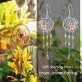 wholesale Sterling Silver Synthetic Moonstone Dream Catcher Dangle Earrings for Women Wife Mom Girls Birthday Gifts-0-38