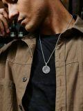 wholesale 925 Sterling Silver Round Medusa Head with Snakes Pendant Necklace for Men Women Catholic Protection s 36cm Chain Length-0-3