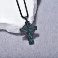 wholesale 925 Sterling Silver Turquoise Celtic Cross Pendant Necklace for Men & Women - Christian Religious s-0-1