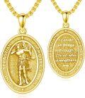 wholesale Sterling Silver Protection Necklace with St Anthony Francis Joseph Peregrine Raphael Sebastian Medal Christian Gifts-0-10