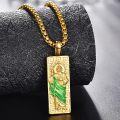 wholesale Gold 925 Sterling Silver Jade Saint Jude Pendant Chain Catholic s for Men & Women-0-1