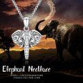 wholesale 925 Sterling Silver Elephant Pendant Necklaces for Men & Women s-0-1