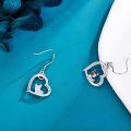 wholesale 925 Sterling Silver Heart-Shaped Dachshund Drop Earrings Gift for Women-0-1