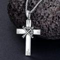 wholesale Sterling Silver Cross Pendant Necklace for Women Men Religious Jewelry Gift for Christmas Birthday Mothers Day-0-1