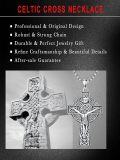 wholesale 925 Sterling Silver Celtic Crucifix Cross Pendant Necklace  for Men & Women - Protection Amulet Religious Jewelry with 24 Rolo Chain (Gift Included)-0-2