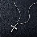 wholesale 925 Sterling Silver Baseball Cross Pendant Necklace  for Men & Women-0-3