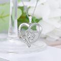 wholesale 925 Sterling Silver 925 with Moissanite Double Heart Pendant Necklace for Women-0-4