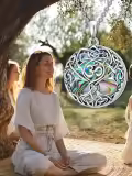 TOUPOP Sterling Silver Tree Of Life Urn Necklace For Ashes Memorial Jewelry-0-1