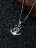 TOUPOP 925 Sterling Silver Navy Rope Anchor Pendant Necklace-0-3