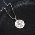 wholesale 925 Sterling Silver St. Florian Prayer for Us Medal Necklace Pendant Charm -0-1