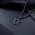 wholesale Sterling Silver Star of David Jewish Men s Necklace-0-8