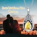wholesale 925 Sterling Silver Birthstone Celtic Knot Teardrop Urn Necklace for Ashes-0-4
