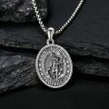 wholesale 925 Sterling Silver St Florian Medal Necklace Protection Charm s for Men Women Boys Girls Kids-0-2