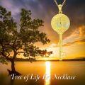 wholesale 14K Gold Sterling Silver Jade Tree of Life Necklace for Women-0-72