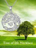 wholesale 925 Sterling Silver Tree of Life Pendant Necklace for Women and Men-0-4