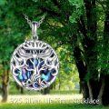 wholesale 925 Sterling Silver Abalone Shell Tree of Life Heart Charm Pendant Necklace Gifts for Women Girls Mom-0-4