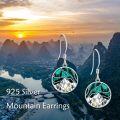 wholesale 925 Sterling Silver Abalone Shell Mountain Landscape Dangle Earrings for Nature Enthusiasts-0-5