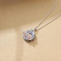 TOUPOP Sterling Silver Crystal Sister Rose Flower Sisters Necklace-0-4