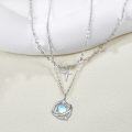 wholesale 925 Sterling Silver Opal Turtle and Star Pendant Necklace-0-3