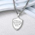 wholesale 925 Sterling Silver Shield St Michael Archangel Protection Pendant Necklace for Men & Women-0-4