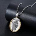 wholesale 925 Sterling Silver St Christopher Pendant Necklace with Chain - Religious Gift for Men and Boys-0-1