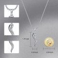 wholesale 925 Sterling Silver Curved Wolf Claw Horn Pendant Necklace Platinum Plated-0-5