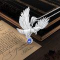 wholesale  Sterling Silver Lab Grown Diamond Eagle Necklace Pendant for Women -0-7