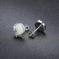 wholesale 925 Sterling Silver Mermaid Stud Earrings with Opal Ocean s for Women-0-1