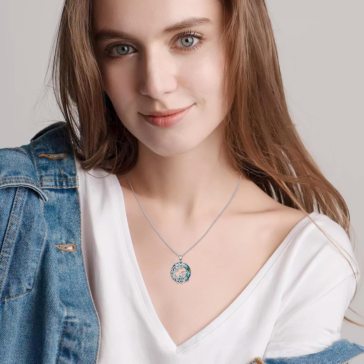  Sterling Silver Crystal Mushroom Tree of Life Pendant Necklace -0-2