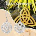 wholesale 925 Sterling Silver Celtic Knot Circle Drop Earrings Irish s for Women-0-4
