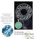 wholesale 925 Sterling Silver Virgo Zodiac Turquoise Pendant Necklace 18k Gold Plated-0-16