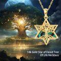 wholesale 14K Gold Tree of Life Star Pendant Necklaces for Women-0-4