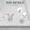 wholesale 925 Sterling Silver Pink Enamel Rabbit Pendant Necklace with Cubic Zirconia for Women 18 + Extender Chain-0-4