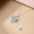 wholesale TOUPOP Christmas Gifts For Mom Sterling Silver Birthday Gifts For Mom Mother Daughter Necklace Heart Pendant Always My Mother Forever My Friend -0-2