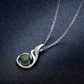 wholesale 925 Sterling Silver Opal Phoenix Pendant Necklace for Women, Hypoallergenic, 23.5mm, Gift Box-0-2