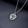 wholesale 925 Sterling Silver Saint Michael Shield Cross Sword Religious Medal Pendant Necklace  s for Men Women Boys Girls-0-2