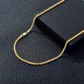 wholesale Sterling Silver Genuine Gold Plated Cable Chain Necklace for Men Women-0-15