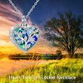 wholesale 925 Sterling Silver Abalone Shell Heart Tree of Life Cremation Jewelry Keepsake Pendant Necklace with Chain for Ashes Memorial Gifts-0-3