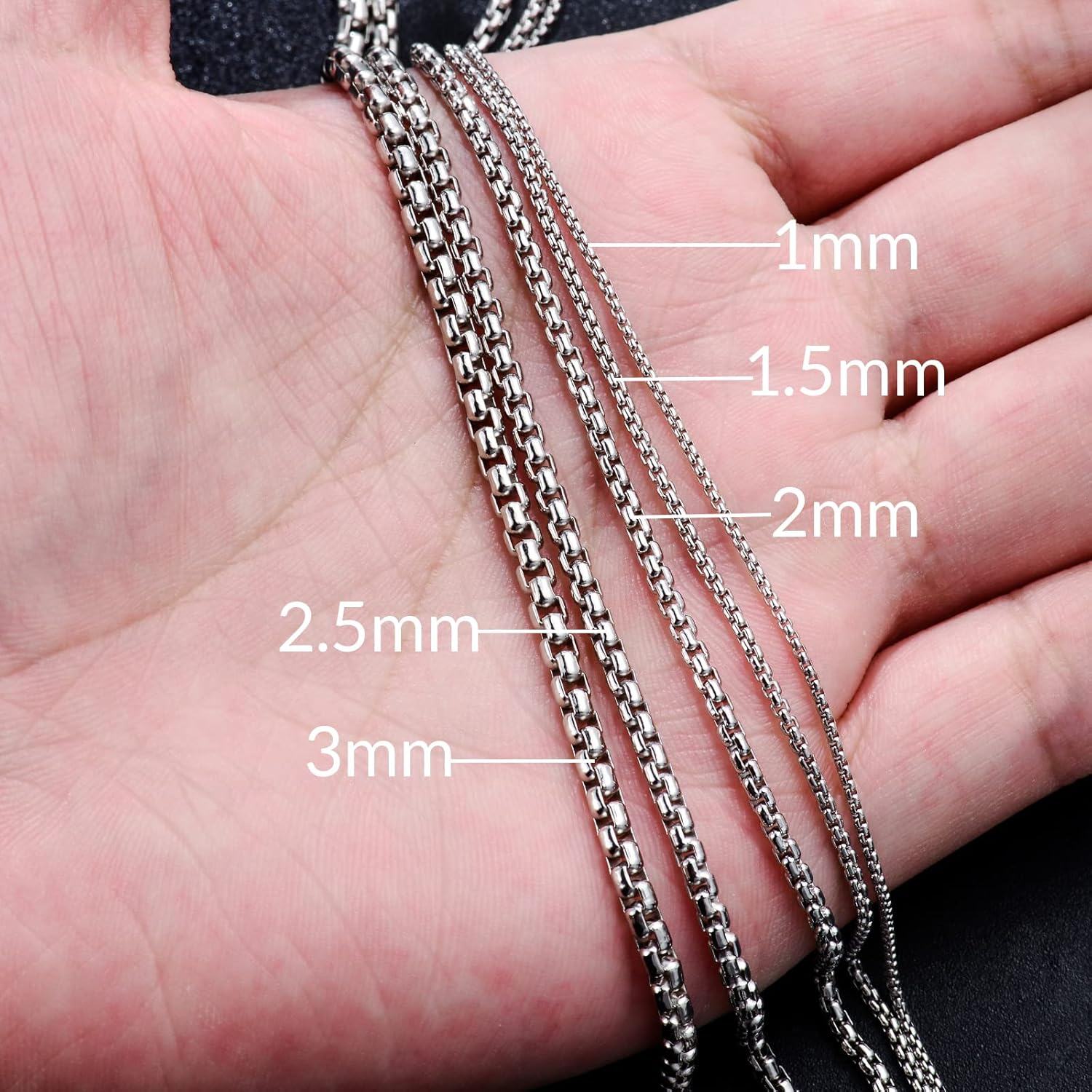 Sterling Silver Gold Square Rolo Link Chain Necklace 1 3mm 18 26 -0-5