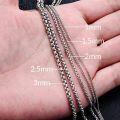wholesale 925 Sterling Silver Square Rolo Link Chain Necklaces for Women Men-0-4