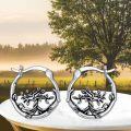 wholesale 925 Sterling Silver Tree of Life Hypoallergenic Small Hoop Earrings for Sensitive Ears-0-5