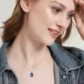 TOUPOP Sterling Silver Crystal Pendant Necklace For Women Birthday Christmas Gifts-0-1