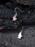 wholesale 925 Sterling Silver Halloween Ghost Bow Tie Drop Dangle Earrings Gift for Women-0-2