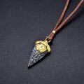 TOUPOP 925 Sterling Silver 14k Gold Plated Arrow Head Pendant Necklace Amulet Talisman Protection Gift-0-3